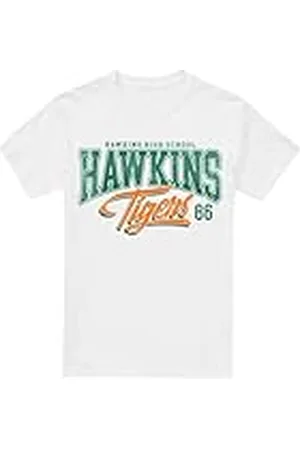 Stranger Things – Hawkins Tigers 86 unisex t-shirt, vit, medium, , M