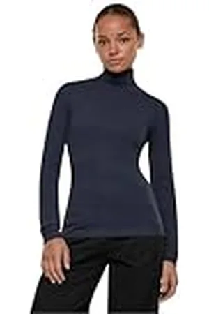 Urban classics Dam stickad turtleneck tröja för kvinnor sweatshirt, , XS