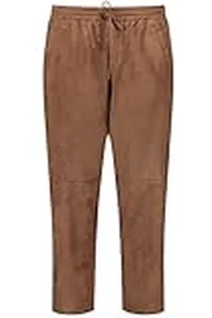 Samoon Yogabyxor för kvinnor med velourutseende, Mia-byxor, fritid, förkortade, yogbyxor, enfärgade, 7/8 längd, , 44/Längd