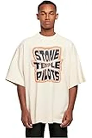 Merchcode T-shirt för män Stone Temple Pilots – Vintage warp Huge Tee, överdimensionerad passform, 100% bomull, L, , L