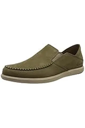 Clarks Herr Bratton Slip Loafer, Olive Nubuck, 10 UK