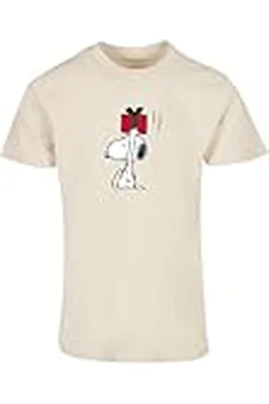 Merchcode Herr T-Shirt Peanuts Snoopys Present Basic Round Neck T-shirt, normal passform, bomull 100%, XL, , XL