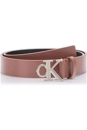Calvin Klein Jeans dam mono platta LTHR bälte 30 mm K60K612289 fast, brun (ognac), 80, , 80