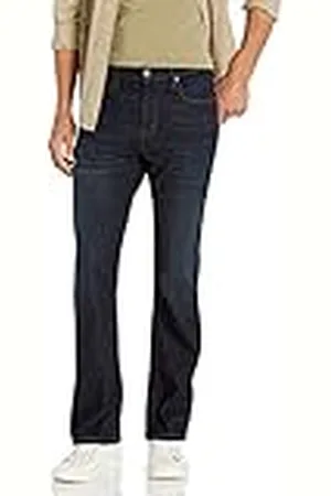 Amazon Straight-Fit Stretch Bootcut jeans, Indigo mörk/sköljd, 34W/29L