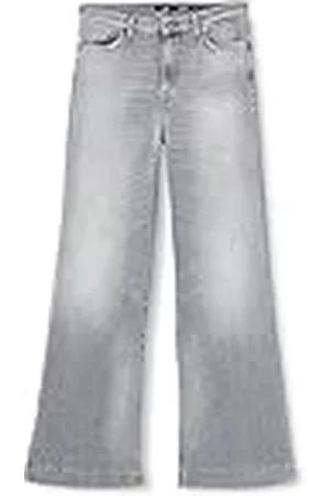 7 for all Mankind Kvinnors moderna dojo jeans, grå, normal