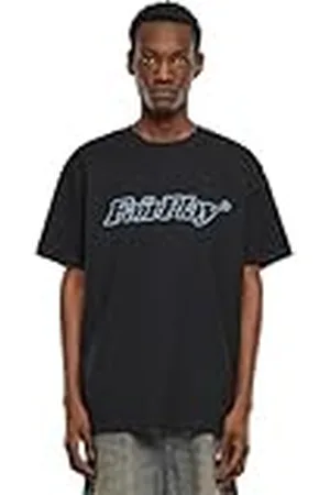 Mister Tee Upscale herr-t-shirt playfair tung oversize t-shirt, tryck t-shirt för män, överdimensionerad passform, streetwear, , XXL