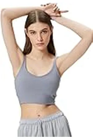 Koton Dam sport cupless U neck slim fit bh, , XS