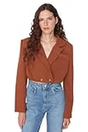 Trendyol Dam slag krage vanlig blazer rock, , 38, , 64