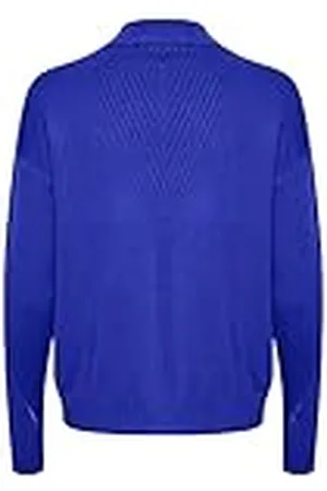 Kaffe Kvinnors tröja Turtleneck lång ärm vanlig passform lätt mönster stickad, , L