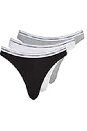 Calvin Klein Kvinnors BIKINI 3-pack bikinitrosor, svart/vit/grå värmare, L, , L