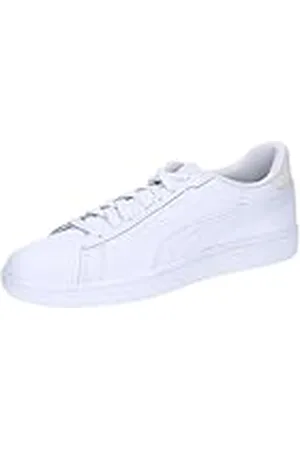 PUMA Smash 3.0 L unisex - vuxen Sneaker, WHITE-ROSEBAY- SILVER, 37.5 EU