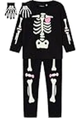 NAME IT Unisex Nmnoween Ls topp set långärmad skjorta, , 110
