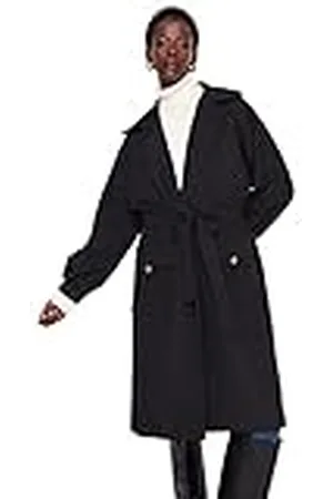 Trendyol Dam överdimensionerad dubbelbröstad vävd trenchcoat, , 64