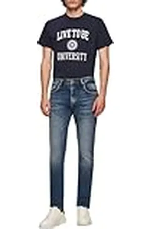 LTB Jeans herr Hollywood 300 – Rak Mid Rise Basic-5-ficks mörk tvätt av bomullsblandning – storlek W33L32, , 33W x 32L