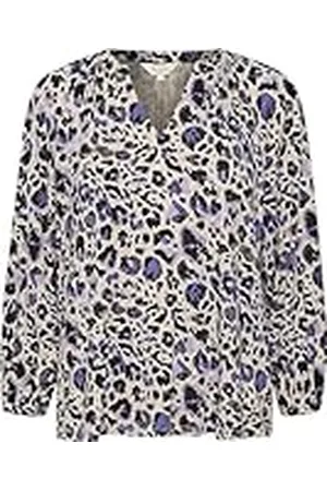 Part Two Del Two MileaPW TS Relaxed fit 3/4 ärm T-shirt, bluing Leo Print, M dam, , M
