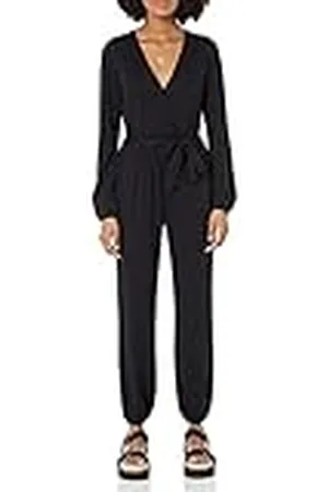 Amazon Stickad Surplice Jumpsuit för kvinnor (Finns i plusstorlek), , Small
