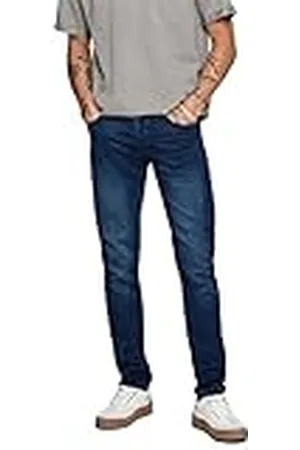 Only & Sons Herr O&S Slim Fit jeans | Basic byxor denim byxor ONSLOOM | Tapered Byxor Stoned Washed, färger: blå-2, storlek jeans:34 W/30 l
