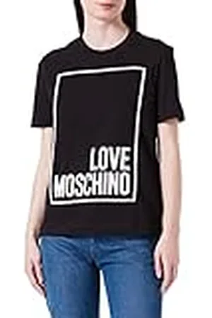 Moschino T-shirt med normal passform, korta ärmar, logo boxdesign, t-shirt, , 48