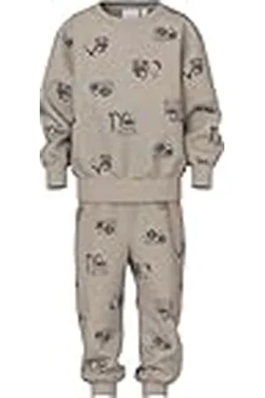 NAME IT Pojkar Nmmvildar Ls Nreg sweat set unb, , 104
