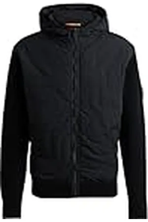 HUGO BOSS Kalbero Stickad jacka för Män, Black1, XL