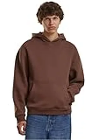 Build Your Brand Huvtröja för män, fluffig huvtröja, avslappnad huvtröja i lös passform, storlekar S–5XL, , XXL