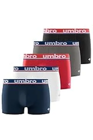 Umbro Boxershorts för män 100% bomull, herrshorts, trevlig, känslig hud (5 st), , S