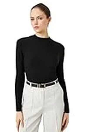 Koton Half Turtleneck tröja, tröja för dam, svart (999), , L