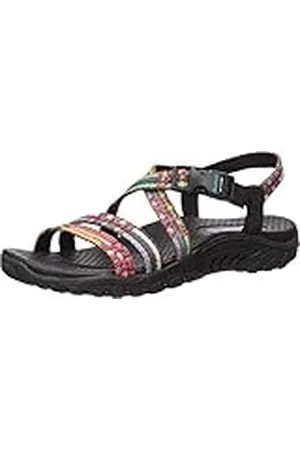 Skechers Dam Reggae-Sew Me-Boho-vävd rem rem rem sandal, Svart multi, 38 EU