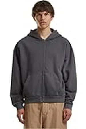 Build Your Brand Huvjacka för män, vintage tung dragkedja, hoodie, herr huvtröja med dragkedja, storlekar S – 5XL, , L