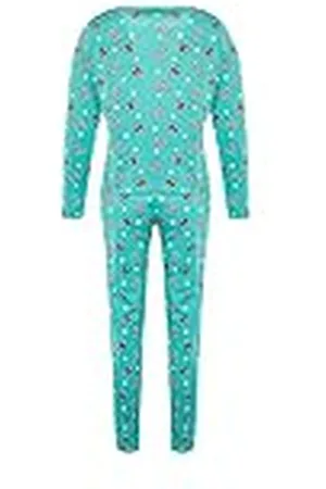 Trendyol Dam med slogan stickad T-shirt-byxor pyjamasset, , XS