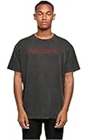 Merchcode Herr T-Shirt Iron Maiden – Classic Logo Acid tvättad tung överdimensionerad te, överdimensionerad passform, bomull 100 percent, XXL, , XXL
