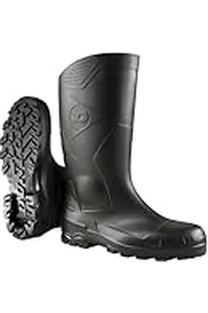 Dunlop Devon - Unisex vattentäta Wellington arbetsstövlar med full säkerhet, S5-certifierade antistatiska och kemikaliebeständiga PVC-gummistövlar med stålhätta för industriellt och lantligt arbete