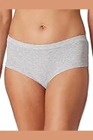 Schiesser Dam Panty Organic Cotton-Pure Rib Hipster-Trosor, grå-Mel_179884, 42, , 42
