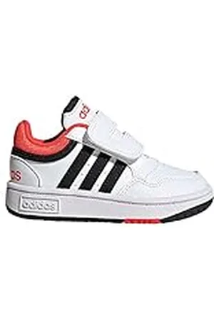 adidas Unisex - Bebis Hoops Shoes, Cloud White/Core Black/Bright Red, 26 1/2 EU