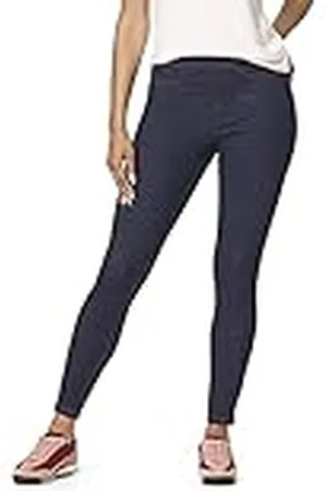 HUE Dam Curvy Fit Essential Denim Leggings Strumpor, , L