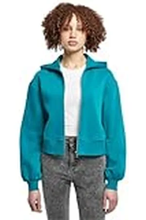 Urban classics Dam kort överdimensionerad dragkedja jacka sweatshirt, , XL