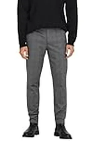 Only & Sons ONSMARK Check Pants HY 9887 NOOS byxor, Limestone, 33/32, , 33W x 32L
