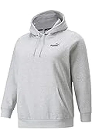 PUMA ESS Small Logo Hoodie FL PLUS Ljusgrå Heather