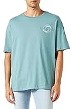Koton Herr överdimensionerad T-shirt slogan tryckt kortärmad crew neck, , M
