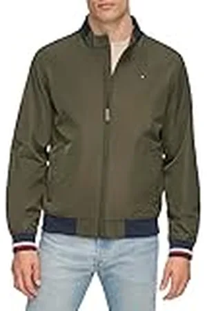 Tommy Hilfiger Herr lätt Varsity ribbstickad bomberjacka, , L