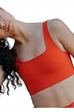 GIRLFRIEND COLLECTIVE Tommy Sports Bra, Women’s Sports Bra Cropped, Square Neck, Without padding and underwire, Perfect for Boxing, Running, Training, Sizes XXS-6XL