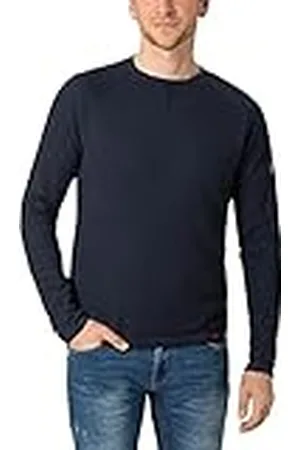 Timezone Herr spiral stickad tröja med crewneck, , S
