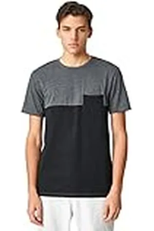 Koton Herr crew neck ficka detaljerad flerfärgad kortärmad bomull t-shirt, , XL