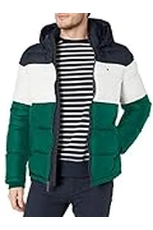 Tommy Hilfiger Hooded Puffer Jacket herr Down Alternative Outerwear Coat Hooded Puffer Jacket, , XL