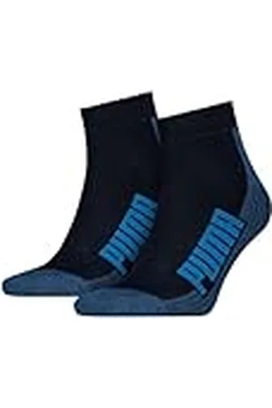 PUMA Unisex kvartsstrumpor, marinblå/grå/blå, 39/42 (2-pack), , 39-42 EU
