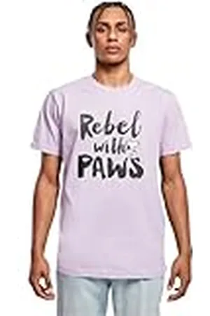 Merchcode Peanuts T-shirt för män – Rebel with Paws T-shirt, rund hals, normal passform, bomull 100 percent, 5XL, , 5XL