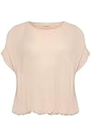 Kaffe Plus-size dam T-shirt korta badärmar rund hals, , 48/Stor