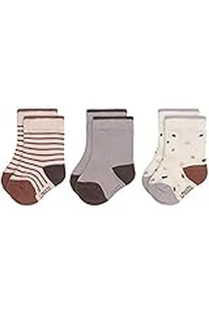 LÄSSIG LÄSSIG unisex barn- och babystrumpor set med 3/Tiny Farmer lila storlek 12-14