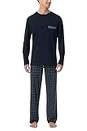 Schiesser Pyjamasset för män, lång komfort, nattkläder, pyjamas-set, , 56