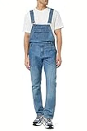 Enzo Mäns EZD390 VEN Denim Dungarees Overalls, Light Stonewash, 34 (25-pack)